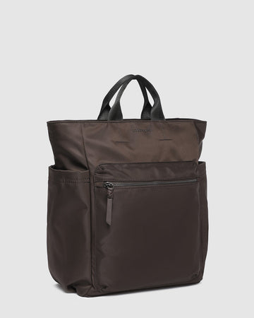 Bronx Nylon Backpack - Chocolate